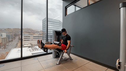 Machine Leg Curl demonstration